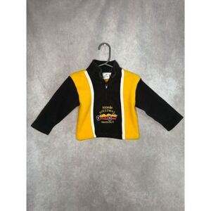 VTG 90s Fun Bunch Kids Indianapolis Speedway 500 Pullover Shirt Black Yellow 18M